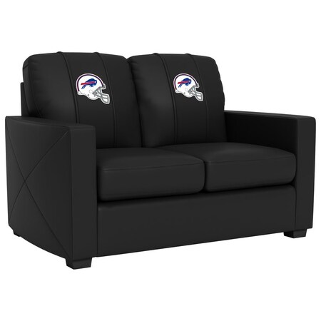 Dreamseat Silver Loveseat with Buffalo Bills Helmet Logo XZ7759003LSCDBK-PSNFL20017